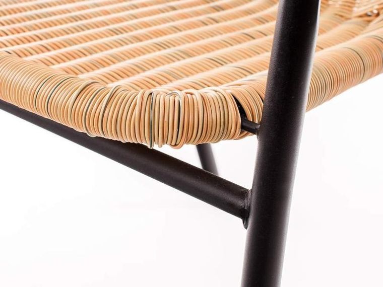 Vetro, stalowe krzesło ogrodowe balkonowe, rattan