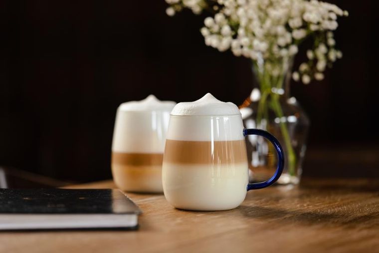 Vialli Design, Bolla, szklanki z uchem, niebieskie, 400 ml, 2 szt.