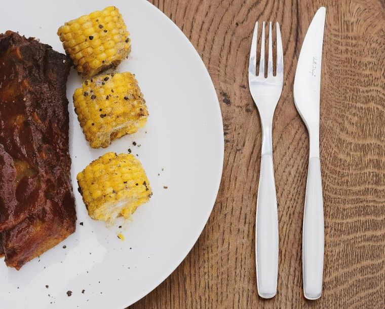 Vialli Design, Diva, komplet sztućców, biały, 24 szt.