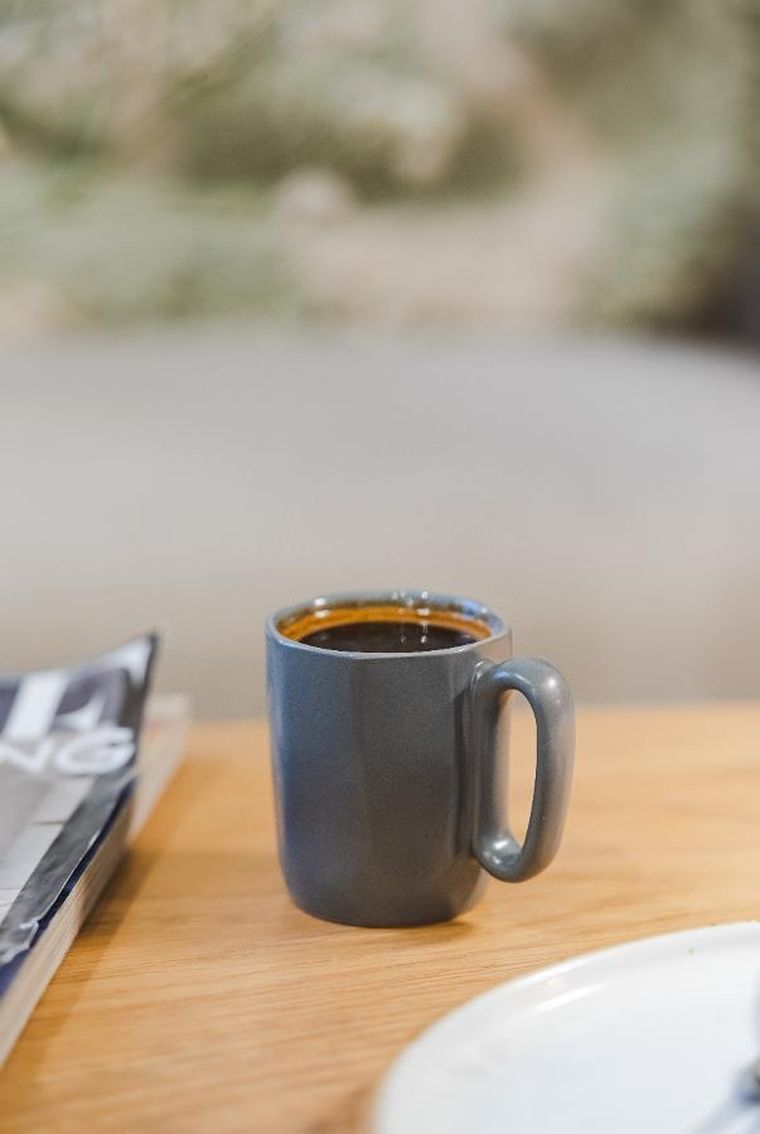 Vialli Design, dwa kubki ceramiczne z uszkiem, 80 ml, Fuori szare