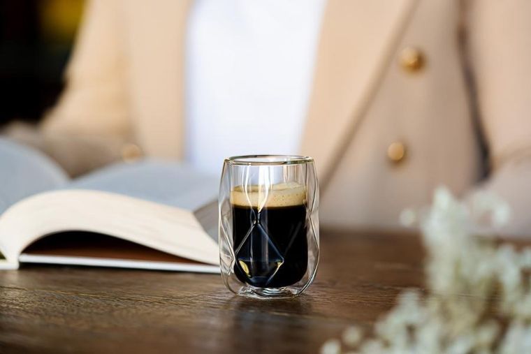 Vialli Design, dwie szklanki z podwójną ścianką, 100 ml, Geo