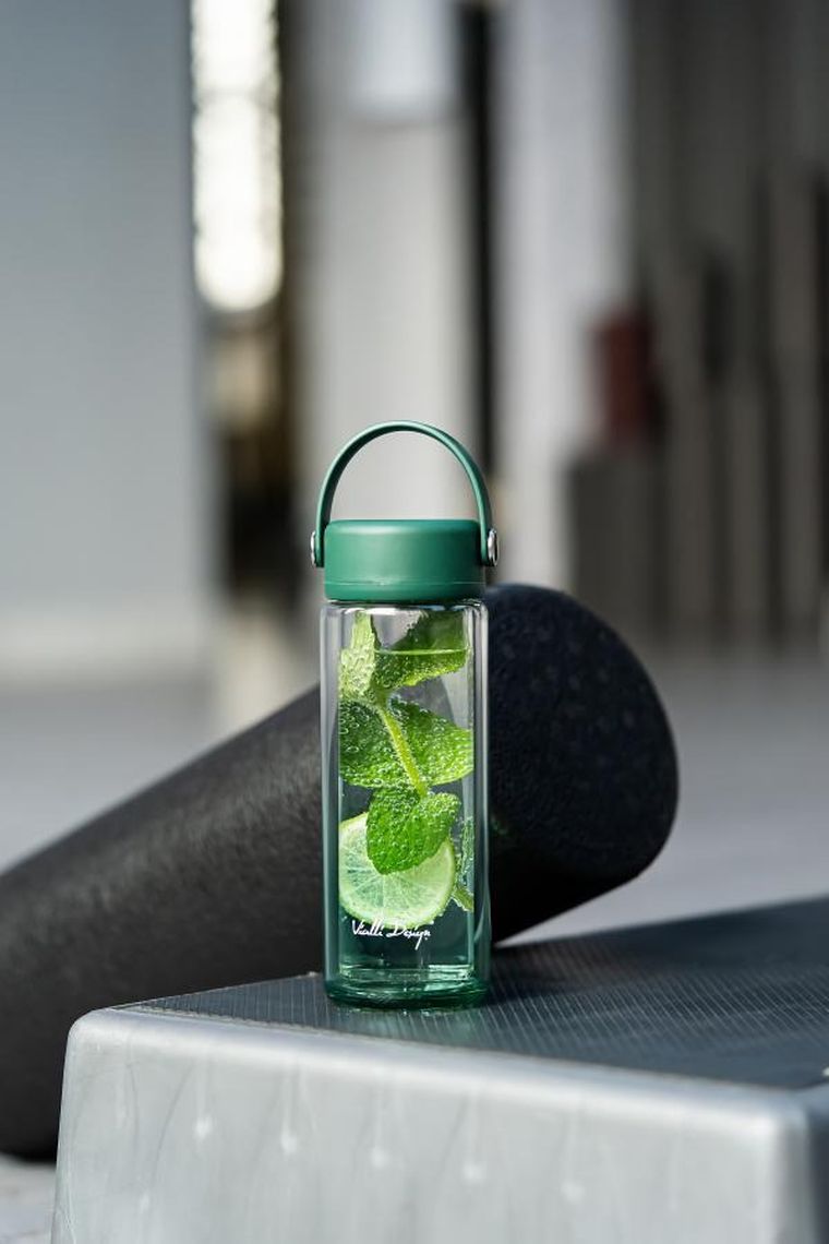 Vialli Design, Fuori, butelka z podwójną ścianką i zaparzaczem, zielona, 350 ml