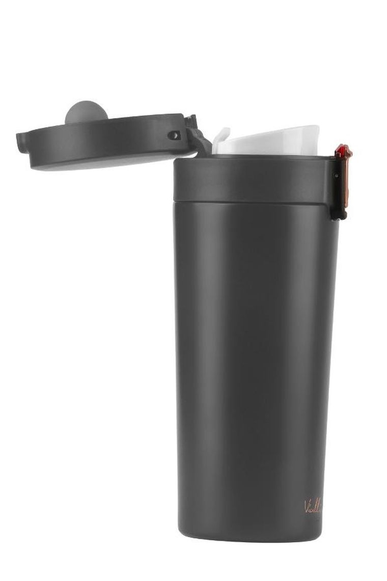 Vialli Design, kubek termiczny, 400 ml, FUORI, czarny Rose Gold