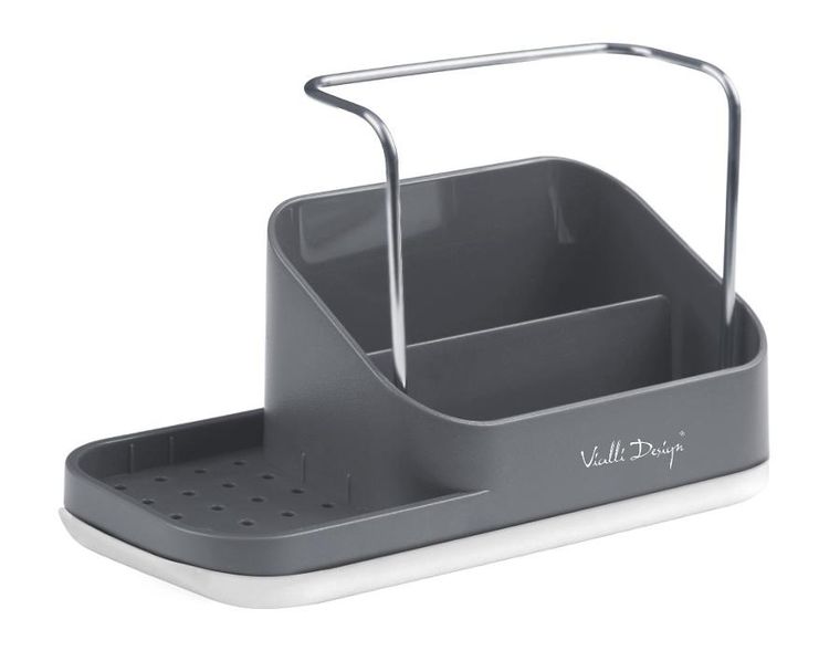 Vialli Design, Livio Duo, organizer kuchenny z dozownikiem na płyn, szary
