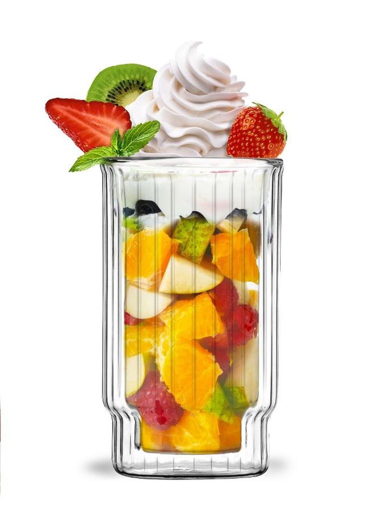 Vialli Design, Lungo, pucharki do deserów z podwójną ścianką, 300 ml, 2 szt.