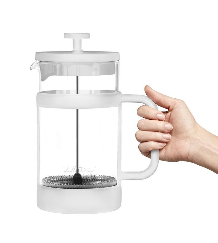 Vialli Design, Senso, zaparzacz do kawy i herbaty, biały, 1000 ml