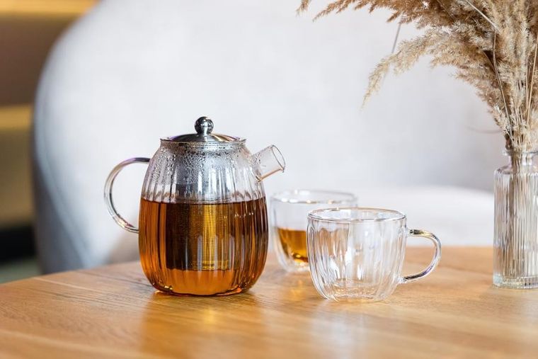 Vialli Design, zaparzacz do herbaty, 1000 ml, Tulip srebrny mat