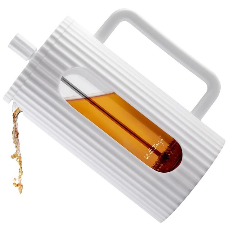 Vialli Design, zaparzacz do kawy i herbaty, 1000 ml, Livio, biały