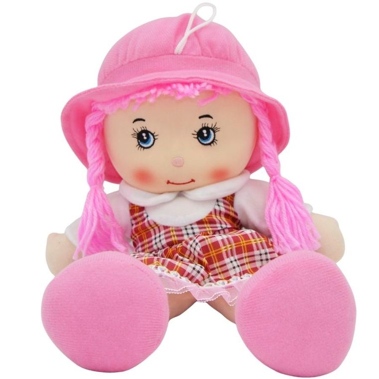 Victoria Sport, lalka szmaciana z dżwiękiem, różowa
