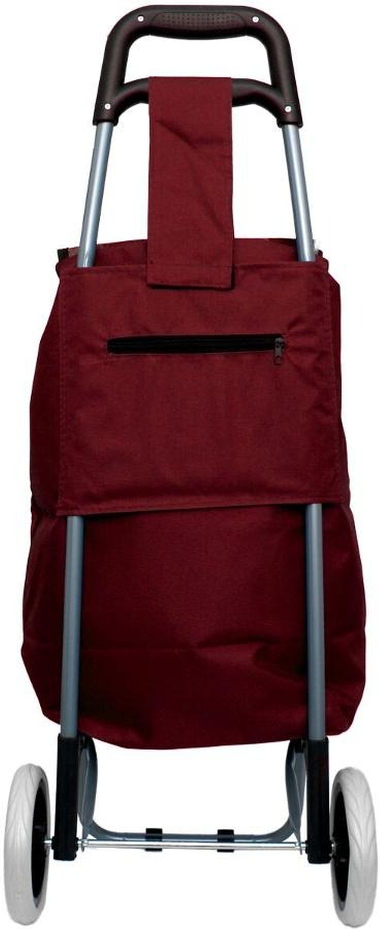 Victoria Sport, torba na kółkach na zakupy ze stelażem, czerwono-biały, 31l
