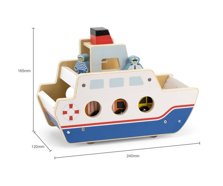 Viga, drewniany prom, transporter samochodowy