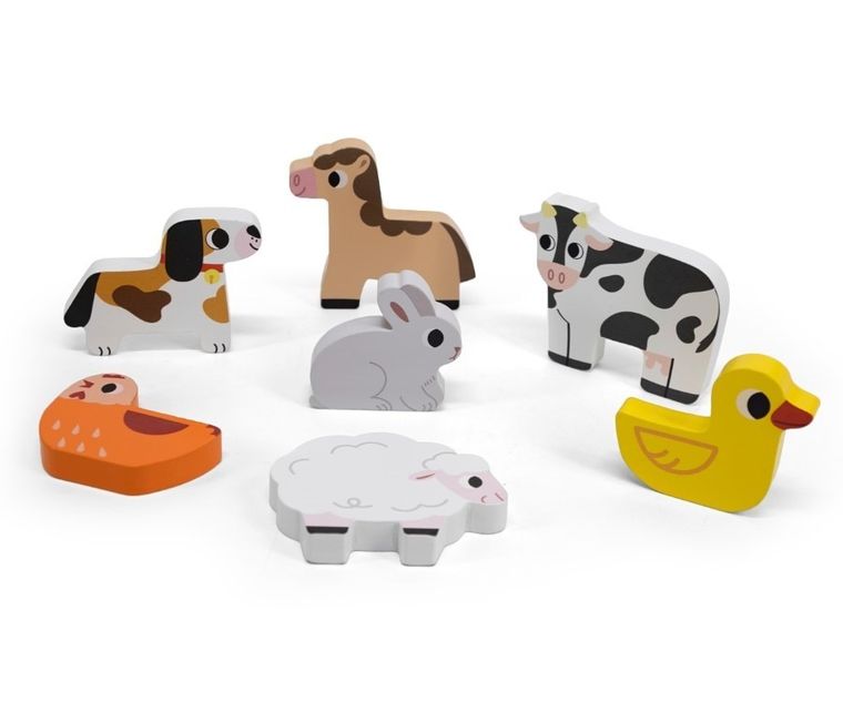 Viga, farma, puzzle na podkładce, 7 elementów