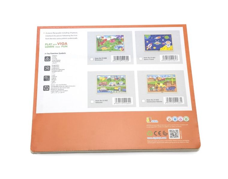 Viga, Kosmiczna przygoda, puzzle na podkładce, 24 elementy