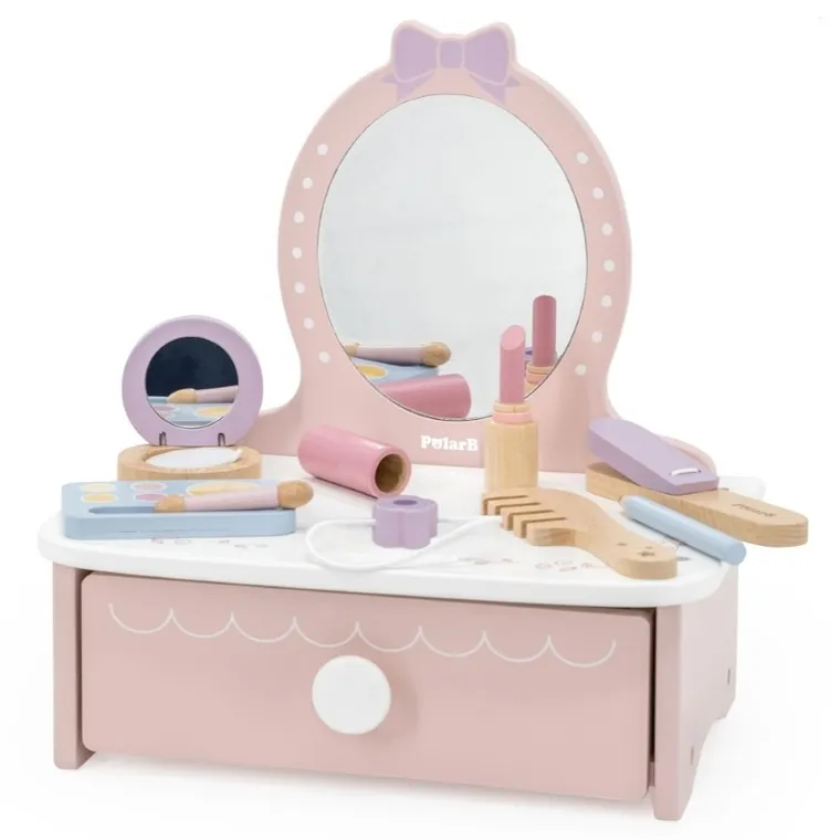 Viga, PolarB, drewniana toaletka z akcesoriami