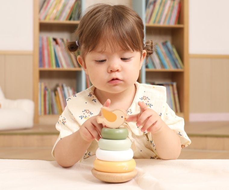 Viga, PolarB, drewniana wieża do układania, Ptaszek