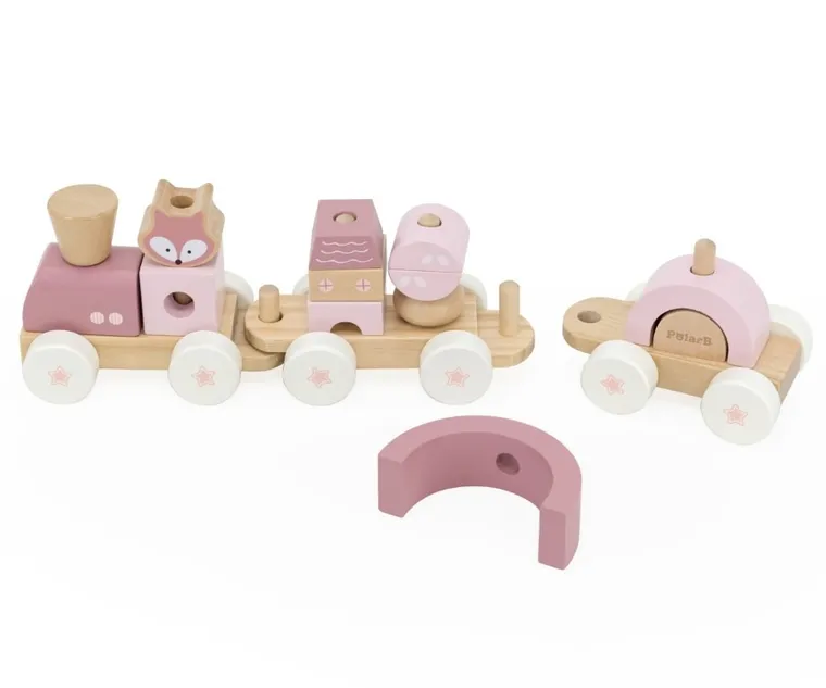 Viga, PolarB, drewniany pociąg z elementami do układania