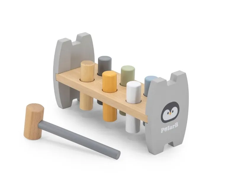 Viga, PolarB, przebijanka i piramidka, zabawka niemowlęca, pingwin