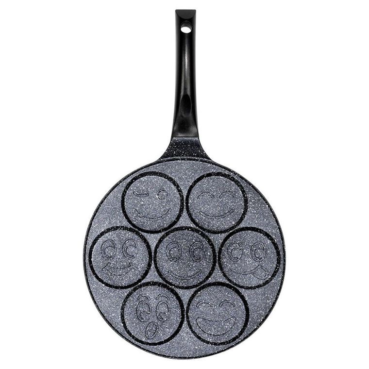 Vilde, Basic Line, patelnia do jajek, granitowa, 7 otworów, 26 cm