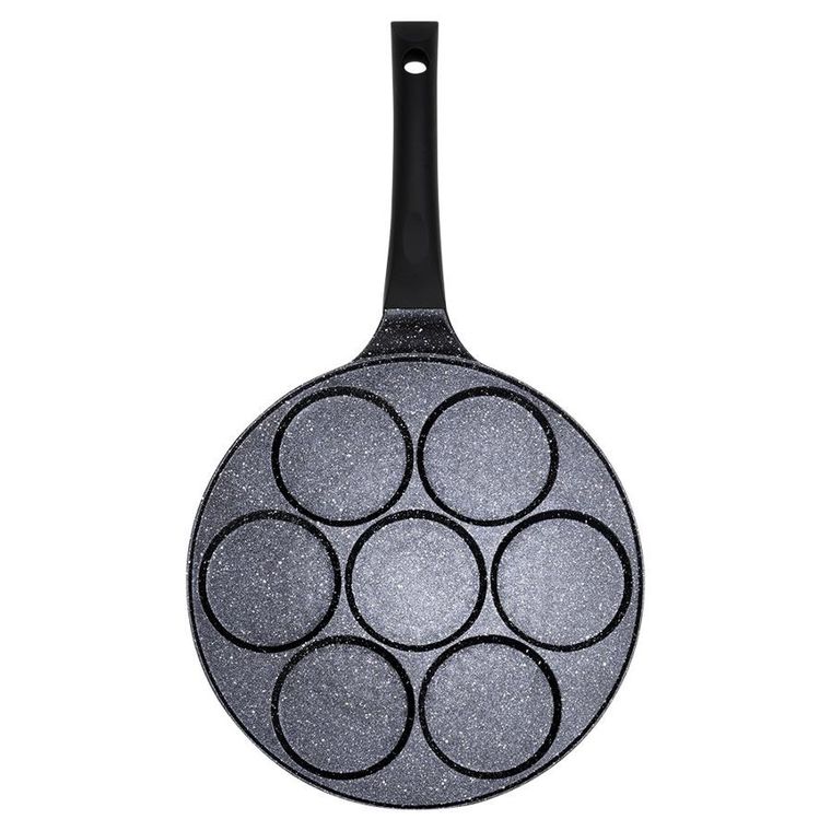 Vilde, Black line, patelnia do jajek granitowa, 7 otworów, 26 cm