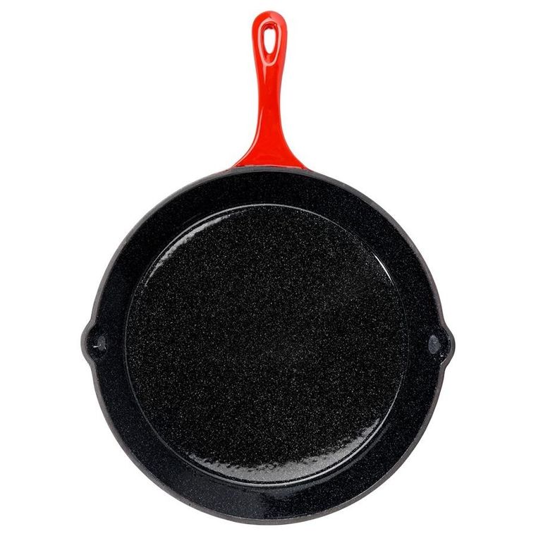 Vilde, Cast Enamel, patelnia żeliwna emaliowana z silikonową nakładką, 30 cm