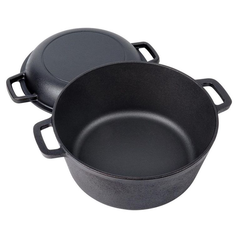 Vilde, Cast Line, garnek z pokrywką, żeliwny, 2w1, 4,5l, 1,6 l