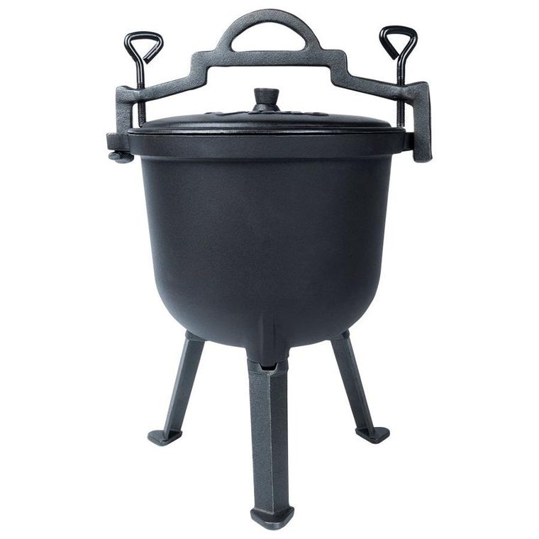 Vilde, Cast Line, kociołek żeliwny emaliowany na nóżkach z pokrywką, 8l