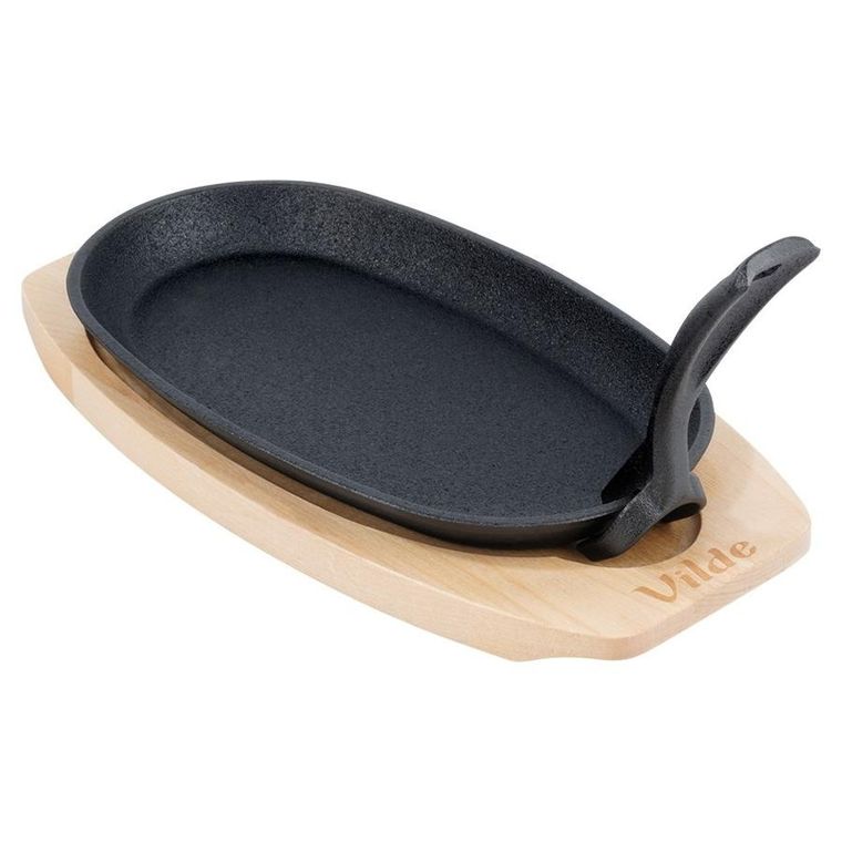 Vilde, Cast Line, patelnia do serwowania żeliwna z deską, 24-14 cm