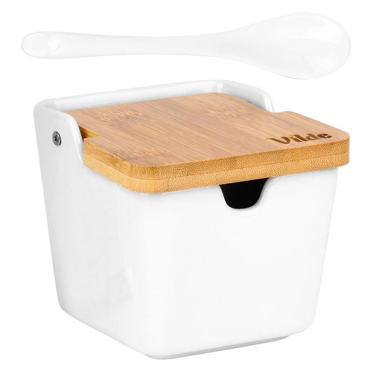 Vilde, cukierniczka ceramiczna, biała, 250 ml