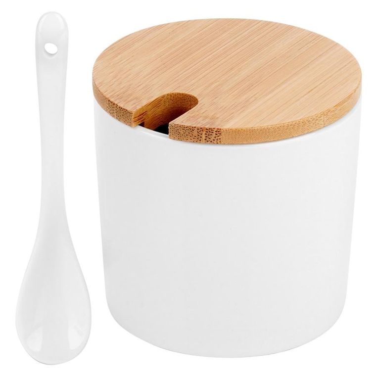 Vilde, cukierniczka ceramiczna, biała