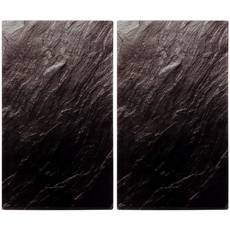 Vilde, deska do krojenia i osłona kuchenki, szklana, 60-52 cm, 2 szt.