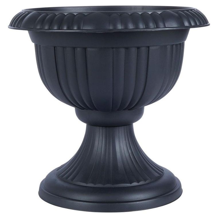 Vilde, doniczka ogrodowa plastikowa, szara kielich, 39-36 cm