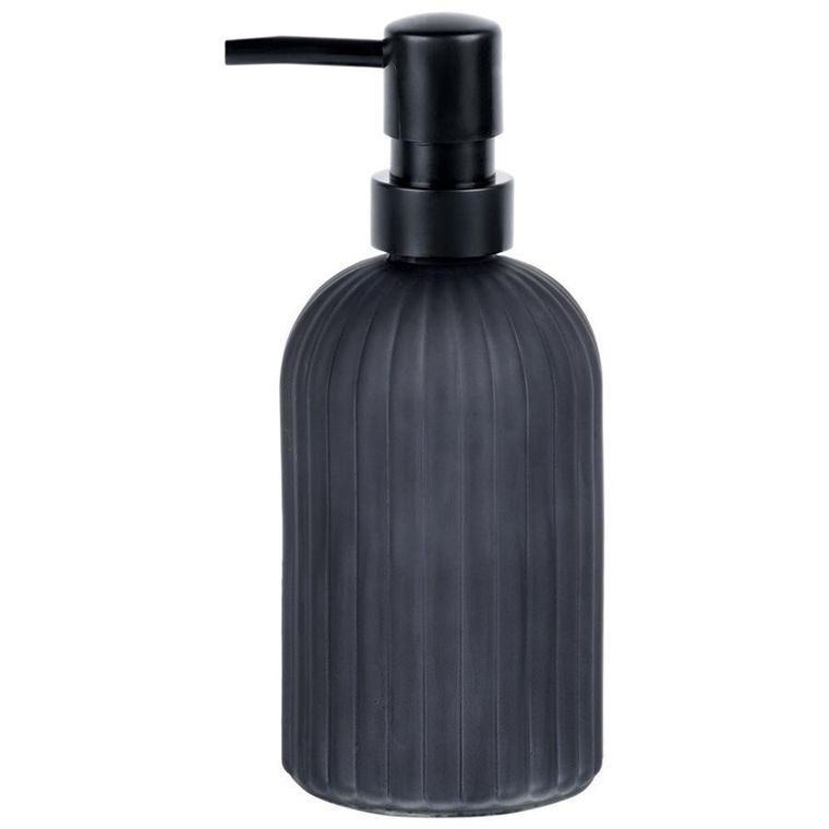 Vilde, dozownik do mydła szklany, czarny, 400 ml