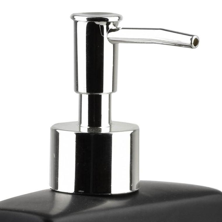 Vilde, dozownik płynu do naczyń z pojemnikiem na gąbkę i z gąbką ceramiczny, czarny, 400 ml