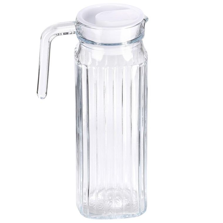 Vilde, dzbanek szklany z pokrywką wąski do lodówki, 1 l