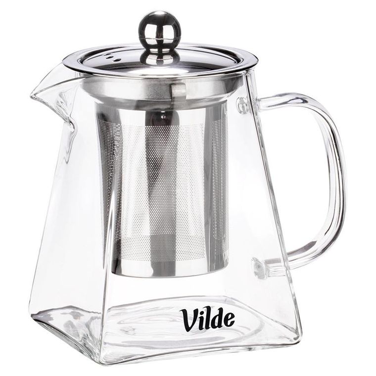 Vilde, dzbanek z zaparzaczem do herbaty, żaroodporny, szklany, 490 ml
