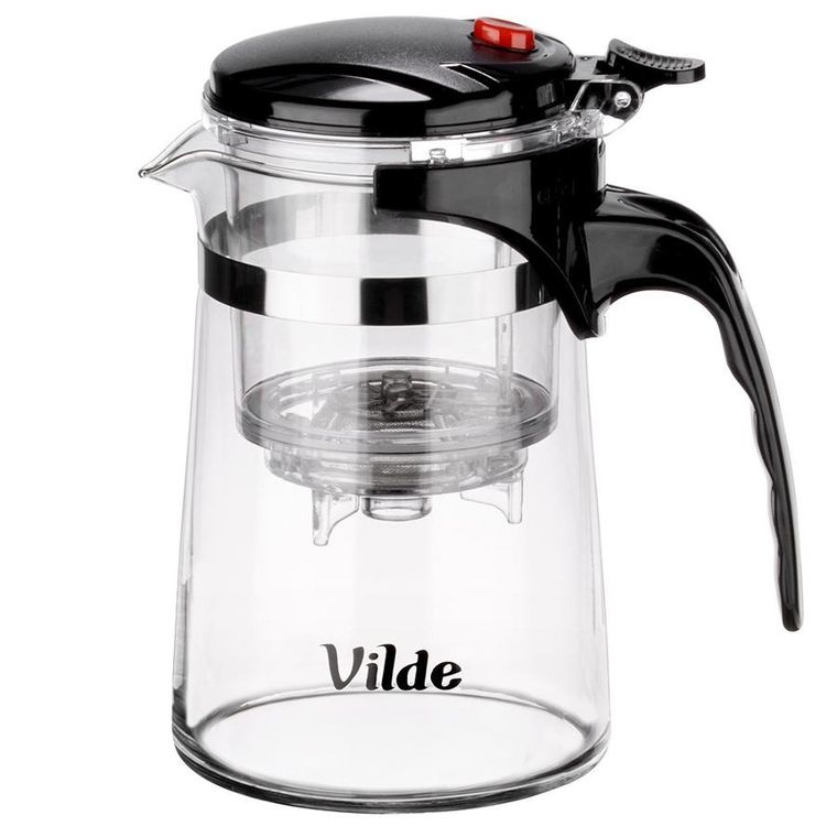 Vilde, dzbanek z zaparzaczem spustowym do herbaty, szklany, 600 ml