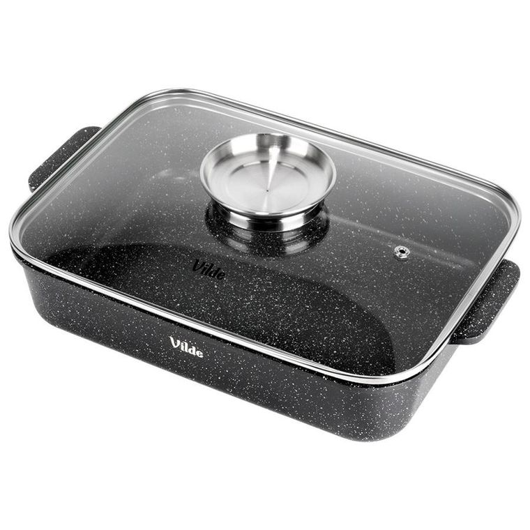 Vilde, Granitica, brytfanna granitowa z pokrywką, 3,5l, 35-23-12 cm