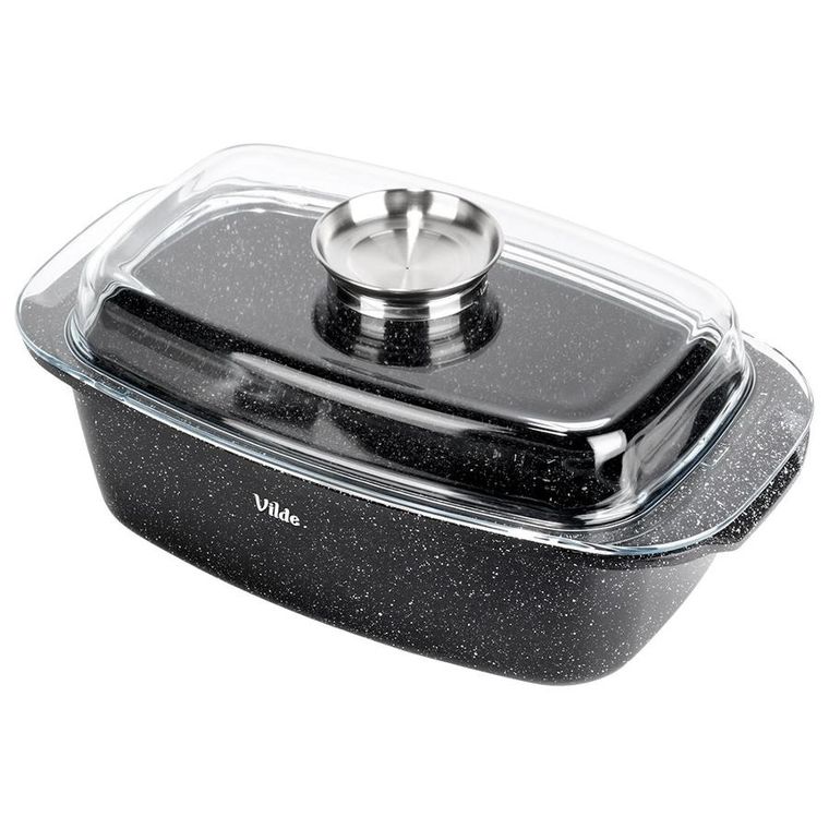 Vilde, Granitica, brytfanna granitowa z pokrywką, 5,4l, 39-22-17,5 cm