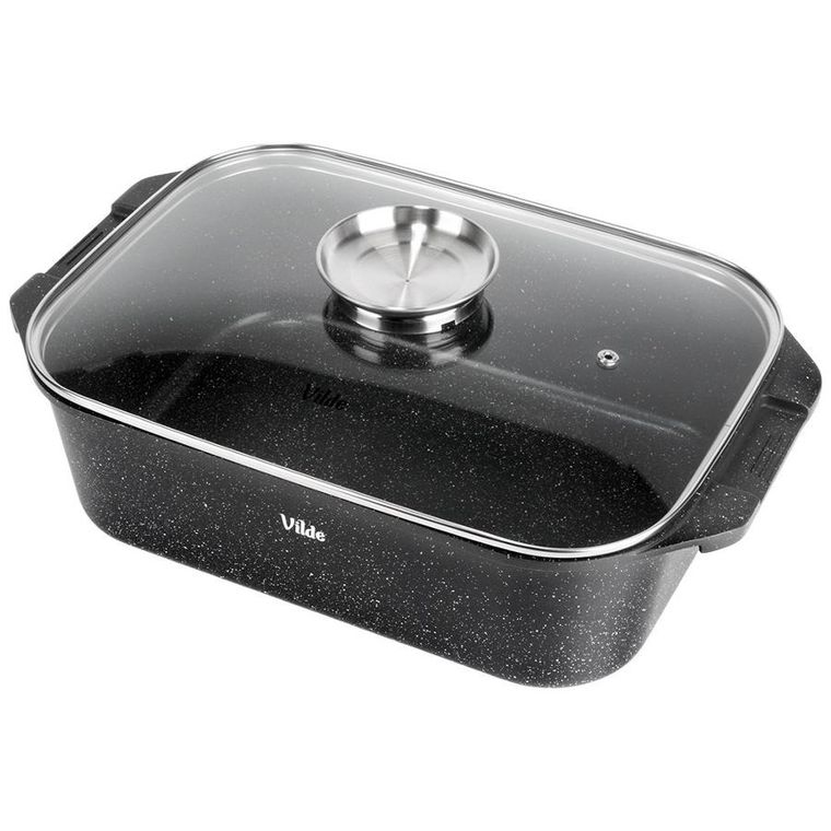Vilde, Granitica, brytfanna granitowa z pokrywką, 7,5l, 41-26-16 cm