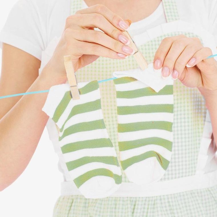 Vilde, klamerki drewniane bambusowe, 60 szt.