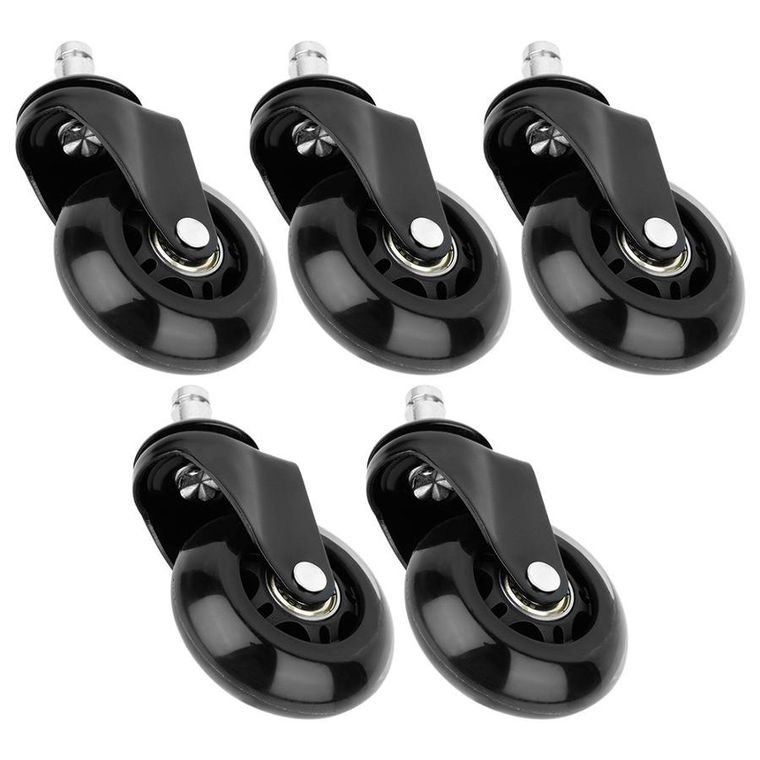 Vilde, kółka do fotela kauczukowe, 6,3 cm/11 mm, 5 szt.