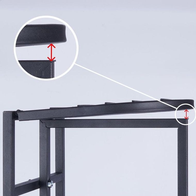 Vilde, kwietnik metalowy 5-poziomowy, czarny, 84,5 cm