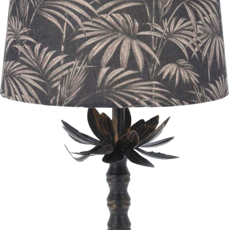 Vilde, lampa stołowa z kloszem, liście, 49-22 cm