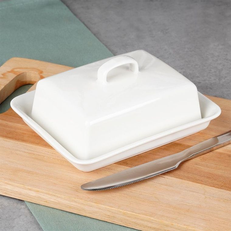 Vilde, maselniczka ceramiczna, biała