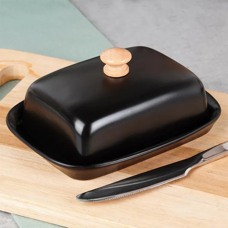 Vilde, maselniczka ceramiczna, czarna