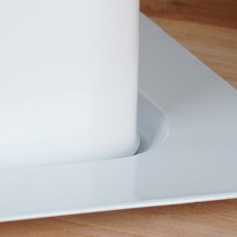 Vilde, maselniczka stalowa, biała