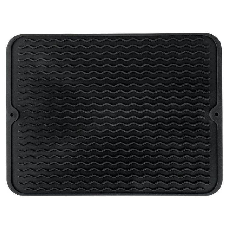 Vilde, mata do suszenia naczyń silikonowa, czarna, 40-30 cm