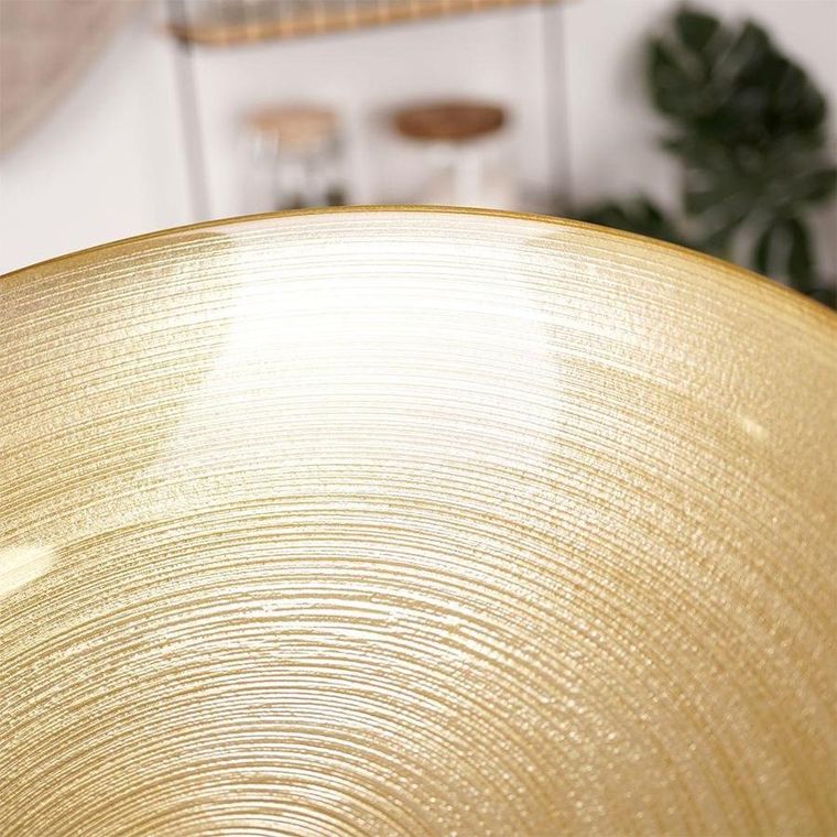 Vilde, miska misa złota szklana, patera 30 cm, 2,2 l