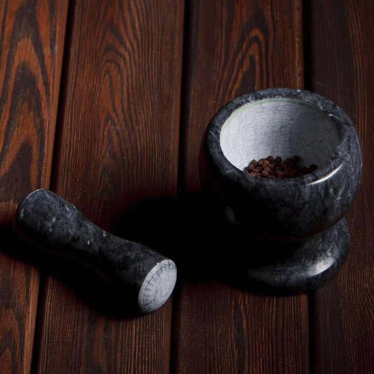 Vilde, moździerz granitowy z tłuczkiem, 11 cm