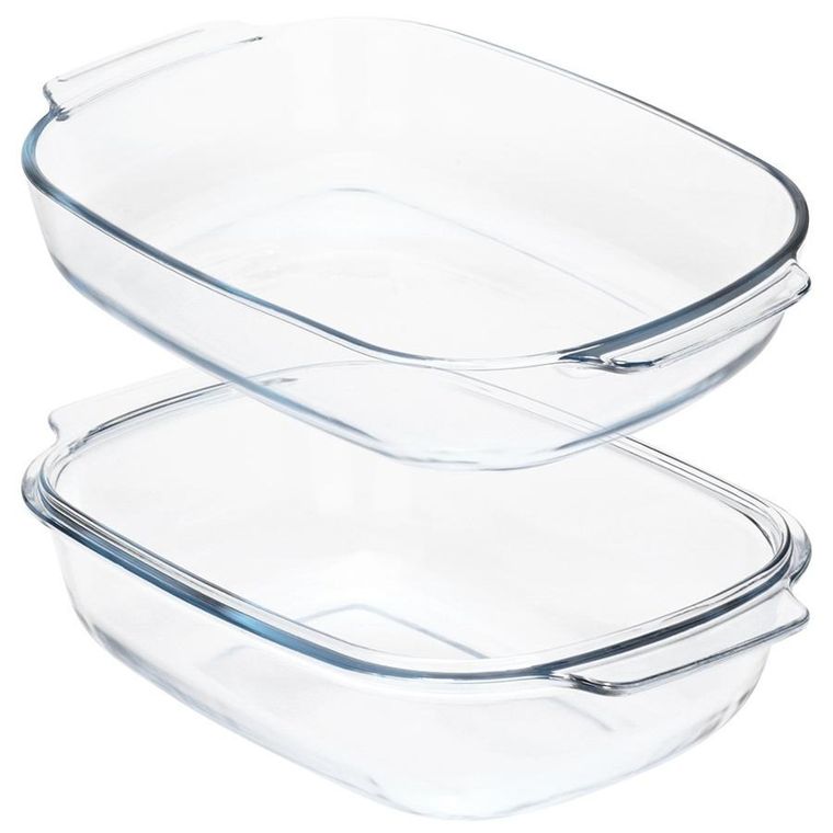 Vilde, naczynie żaroodporne z pokrywką, szklane, 3,1+2,6 l